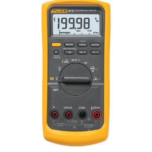 Fluke 87V Industrial Digital Multimeter, For Advanced Troubleshooting, Measures 1000 V AC/DC, Peak Min/Max, Low Pass Filter, Includes TL75 Test Leads, AC175 Alligator Clips, 80BK Temp Probe