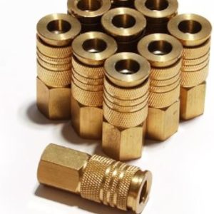 Primefit UC1414FB6-B10-P 1/4-Inch 6-Ball Brass Female Universal Coupler Contractor Pack, 10-Piece