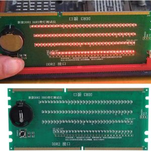 VBESTLIFE PC Desktop Mainboard Board DDR 2/DDR 3 RAM Memory Slot Tester Card with LED Light