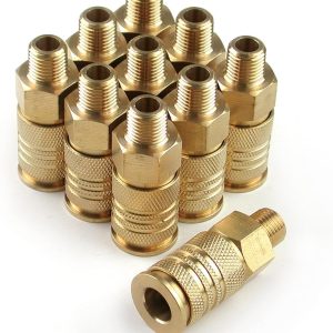 Primefit UC1414MB6-B10-P 1/4-Inch 6-Ball Brass Male Universal Coupler Contractor Pack, 10-Piece