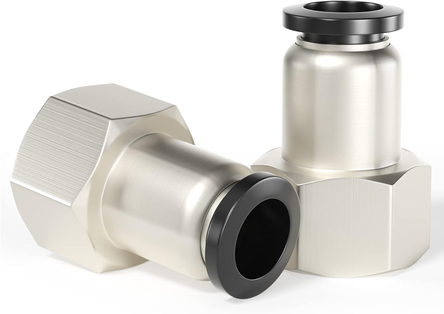 TAILONZ PNEUMATIC Female Straight 8mm Tube OD x 1/4 Inch NPT Thread Push to Connect Fittings PCF8-N2(Pack of 10)